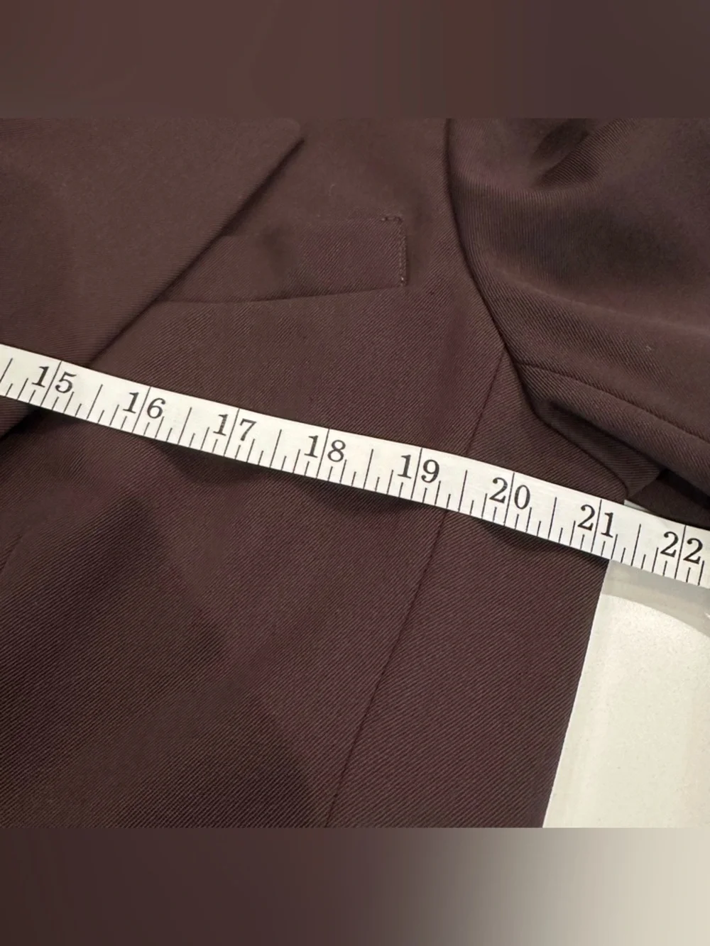 Vintage Austin Reed Womens 14P Blazer Jacket Brown 100% Worsted Wool Gold Button